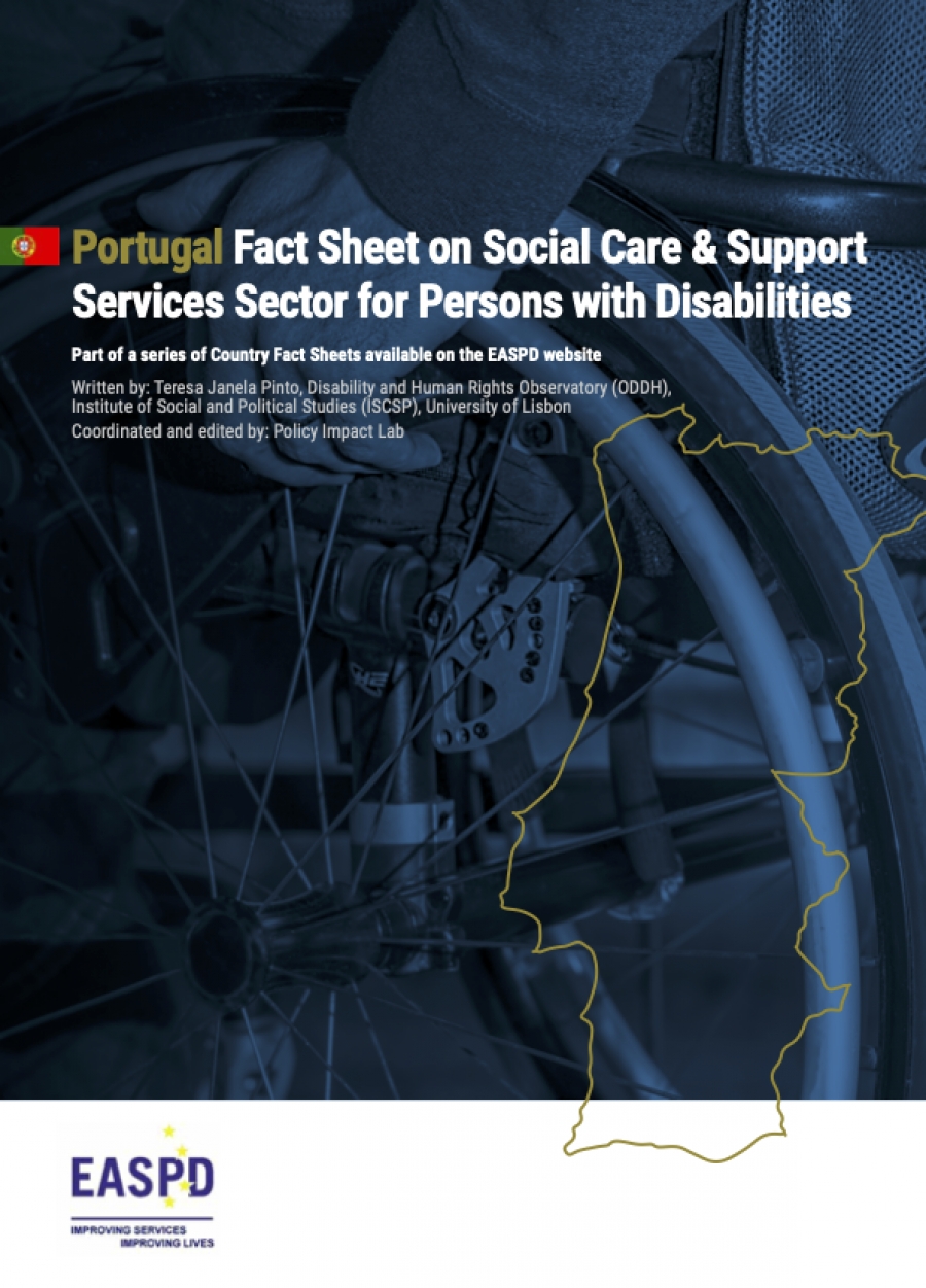 Ficha informativa sobre os serviços de apoio a pessoas com deficiência em Portugal (em inglês)